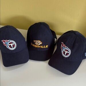 Tennessee Titans and Predators Ball Cap Fan Lot. One Size.